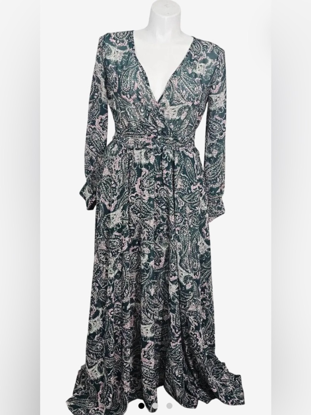 New Women’s Indigo Rose maxi floral print Dress Size small Petite